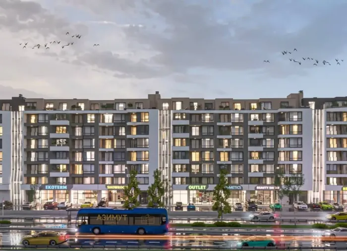 Dreizimmerwohnung 95 m² mit Südwestlage im Azimuth Ring, Burgas
