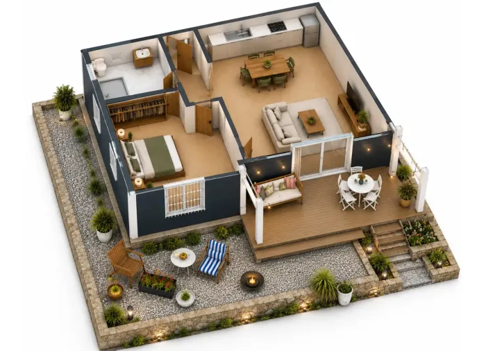 Modulares 2-Zimmer-Haus 43 m² in Banja Forest Residence - Vrnjačka Banja