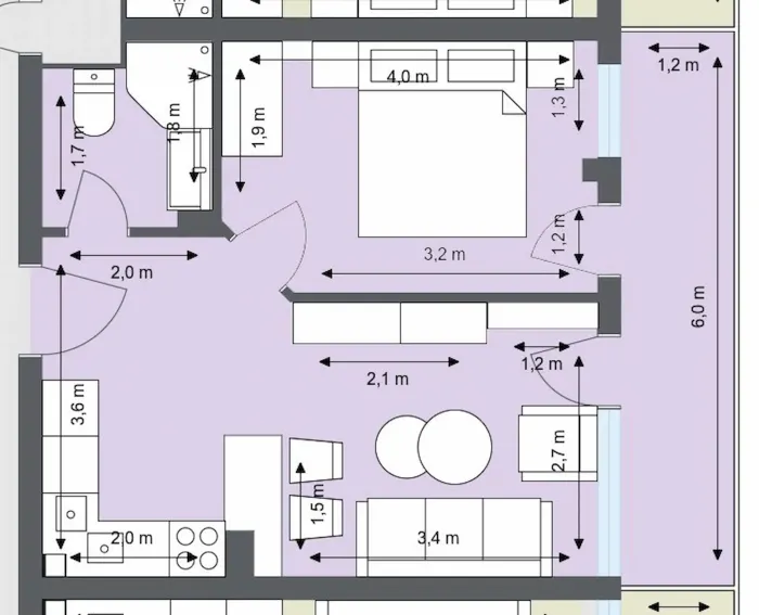 1-Zimmer Orchard A404 55,85 м² | 200 m zum Lift | Bansko | Next Home